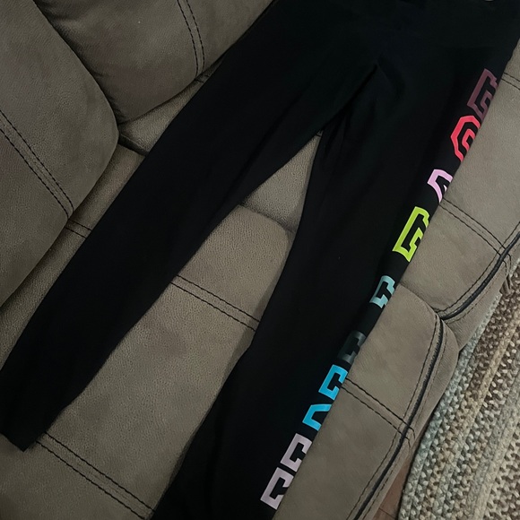 PINK Victoria's Secret Joggers - Black with Colorful LOVE PINK Print - Picture 6 of 6